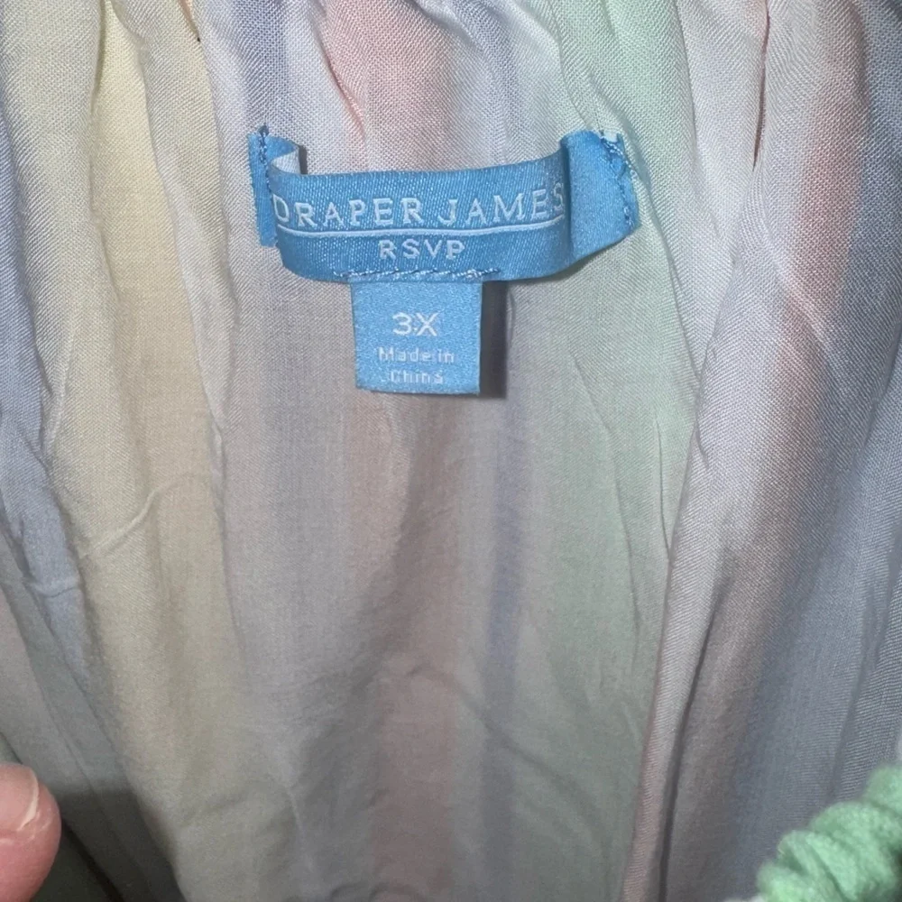 NWT DRAPER JAMES RSVP Off Shoulder Ruffle Sleeve Midi Dress Size 3X - Picture 4 of 11